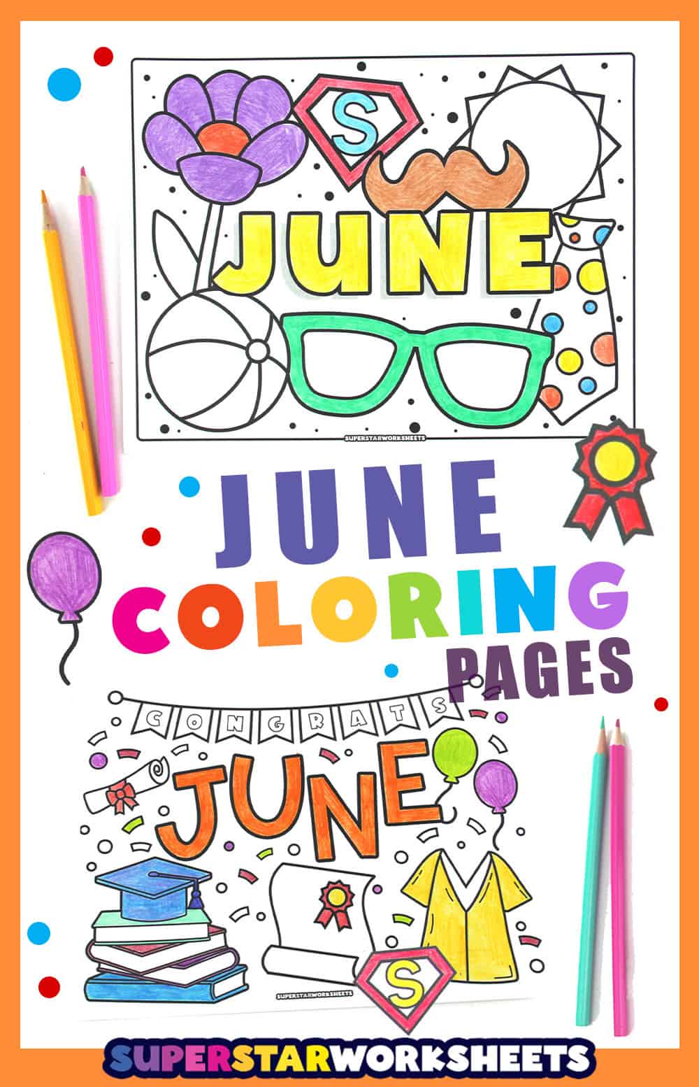 June Coloring Pages (Free Printables) - Superstar Worksheets
