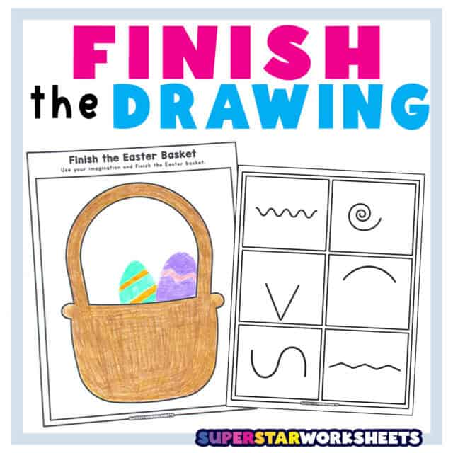 Finish the Drawing (Free Printables) Superstar Worksheets