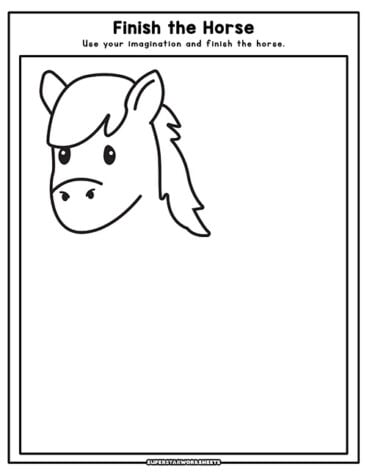Finish the Drawing (Free Printables) - Superstar Worksheets