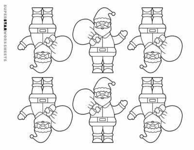 Small Santa Pdf Santa Template - Superstar Worksheets