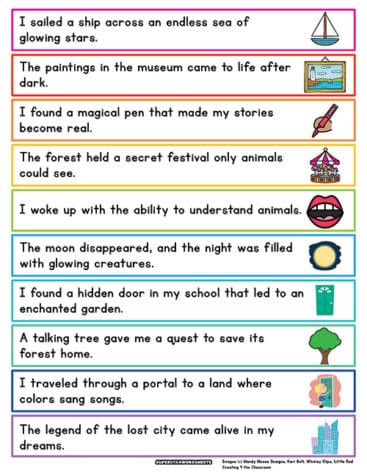 Story Starters (Free Printables) - Superstar Worksheets