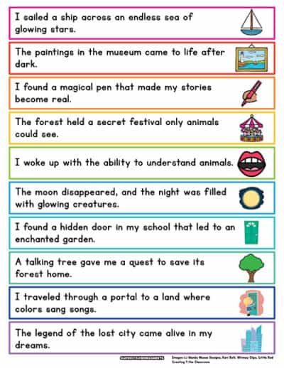 Story Starters (Free Printables) - Superstar Worksheets