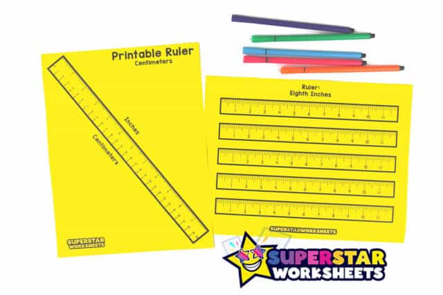 Printable Ruler - Superstar Worksheets