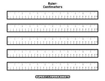 Printable Ruler - Superstar Worksheets