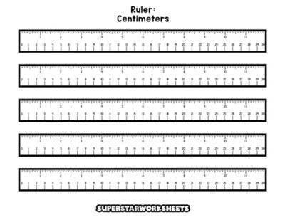 Cm Ruler Worksheet Printable Ruler - Superstar Worksheets