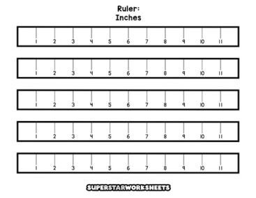 Us Ruler Inch Worksheet Printable Ruler - Superstar Worksheets