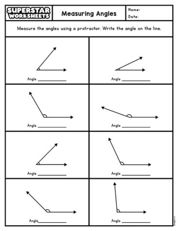 Printable Protractor - Superstar Worksheets