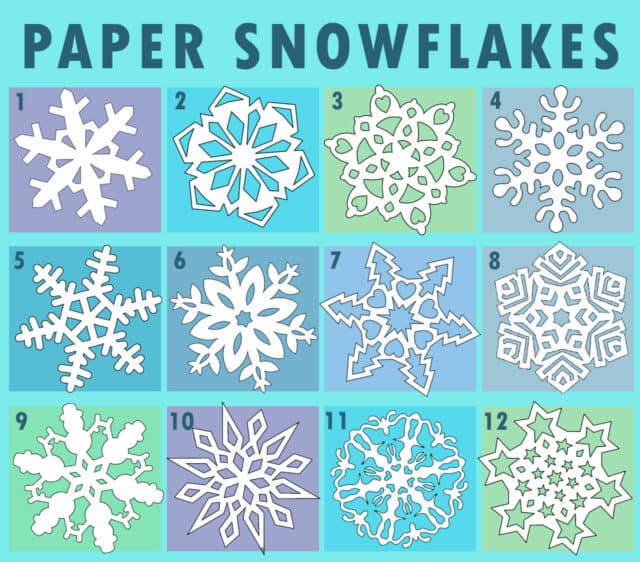 Paper Snowflake Templates (Free Printables) - Superstar Worksheets