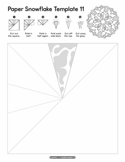 Paper Snowflake Templates (Free Printables) - Superstar Worksheets