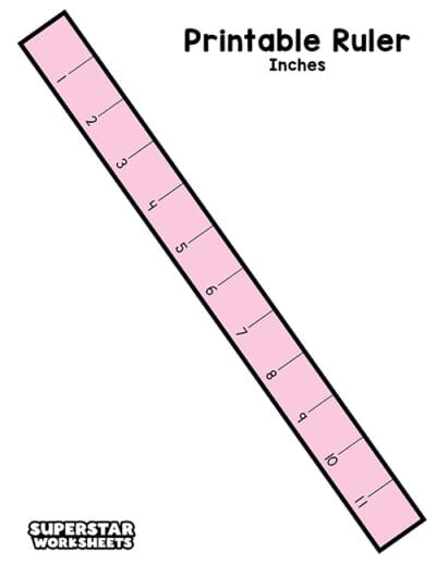 Printable Simple Inch Ruler Printable Ruler - Superstar Worksheets