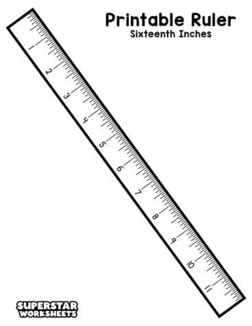 Printable Ruler - Superstar Worksheets