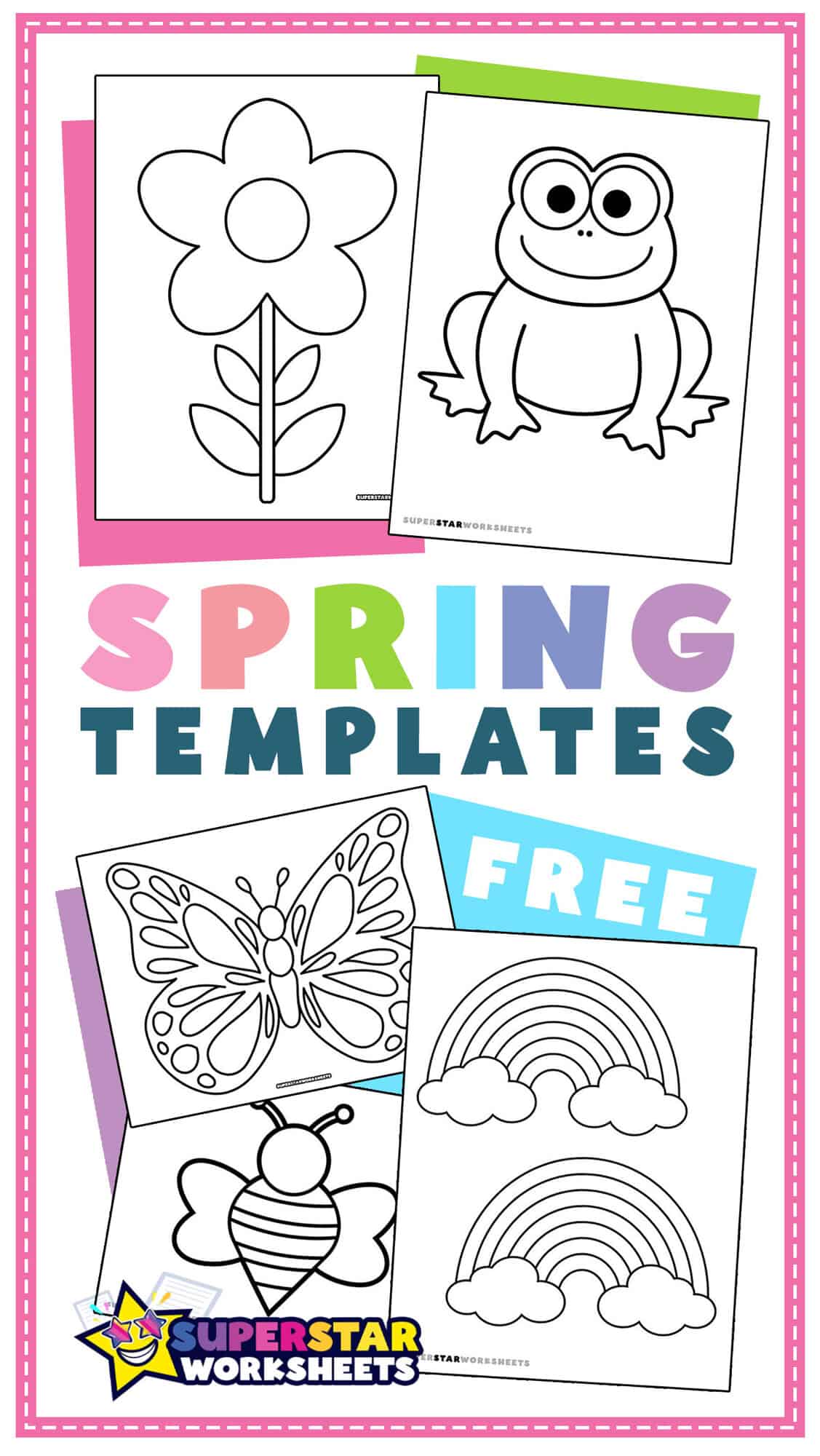 Spring Templates (Free Printables) - Superstar Worksheets