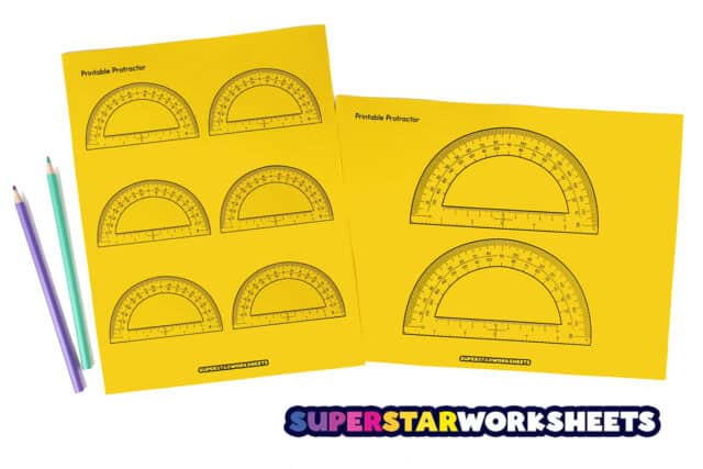Printable Protractor - Superstar Worksheets