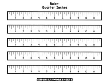 Empty Ruler Quarter In Printable Ruler - Superstar Worksheets