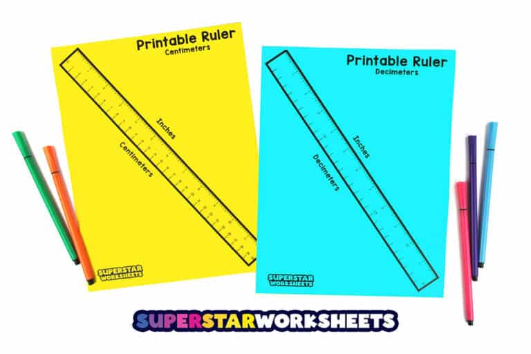 Visual Ruler For Scanning Worksheets Printable Ruler - Superstar Worksheets