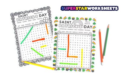St. Patrick's Day Word Search (Free Printables) - Superstar Worksheets