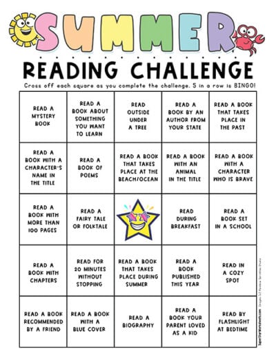 Summer Reading Log (Free Printables) - Superstar Worksheets