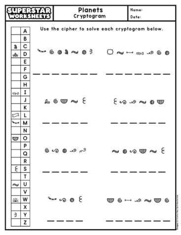 Cryptogram Puzzles (Free Printables) - Superstar Worksheets