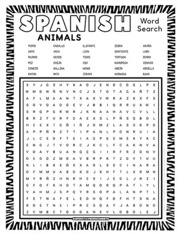 Spanish Word Search (Free Printables) - Superstar Worksheets