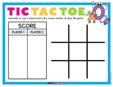 Tic Tac Toe Boards (Free Printables) - Superstar Worksheets