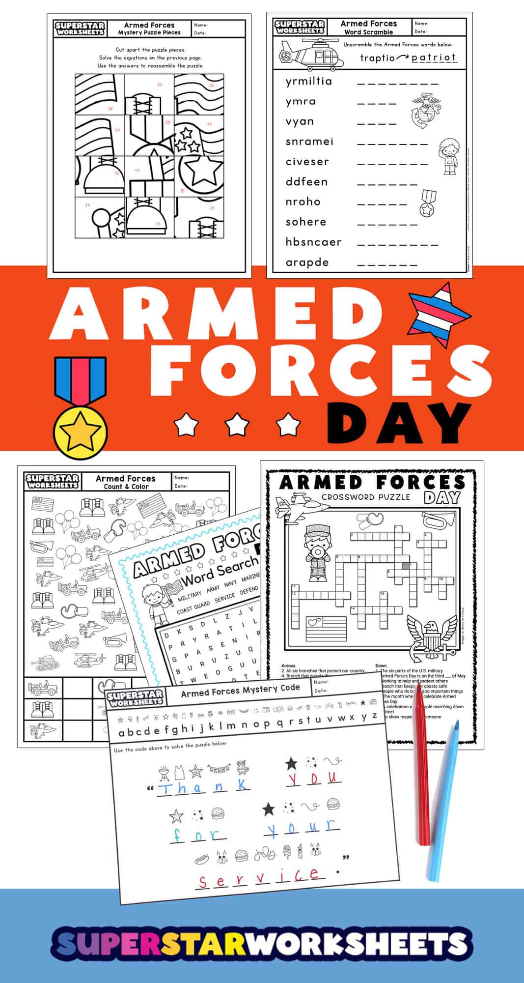 Armed Forces Day Worksheets (Free Printables) - Superstar Worksheets