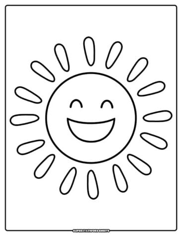 Sun Coloring Pages (Free Printables) - Superstar Worksheets
