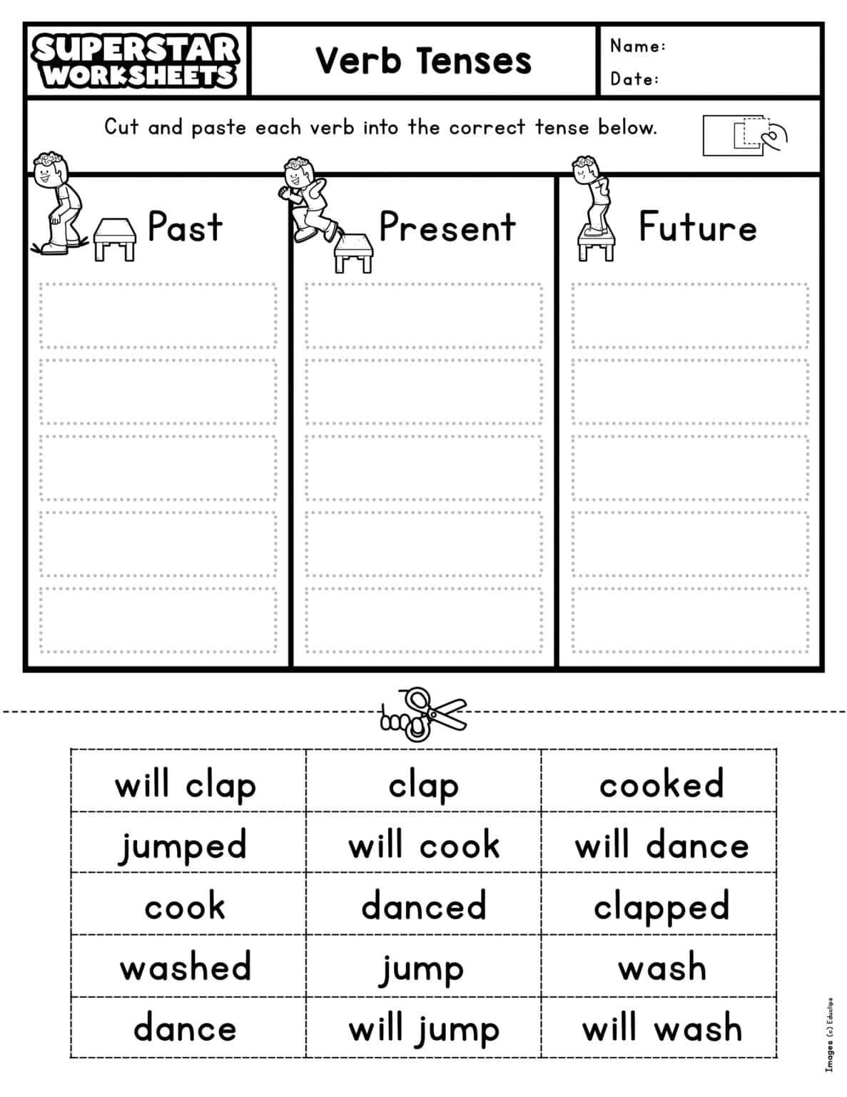 Verb Worksheets (Free Printables) - Superstar Worksheets
